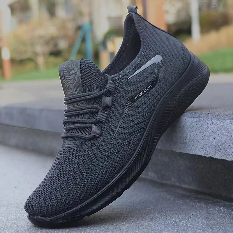 Men’s Breathable Mesh Casual Sneakers – Non-Slip Summer Shoes