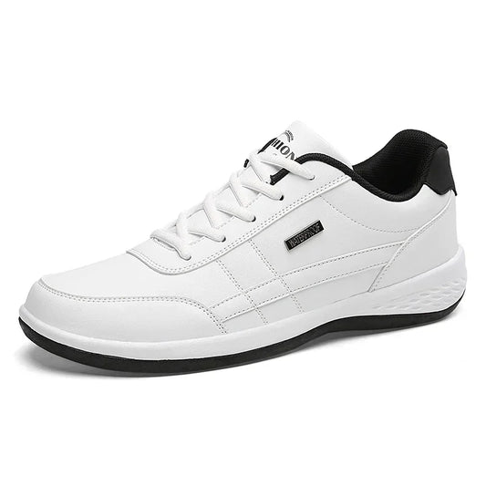 Men’s Vulcanized Leather Sneakers – Waterproof, Comfortable