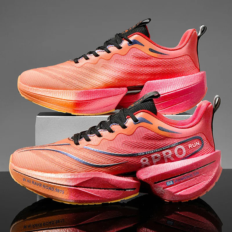 Men’s Carbon Plate Running Sneakers – Lightweight Mesh, Non‑Slip, Outdoor