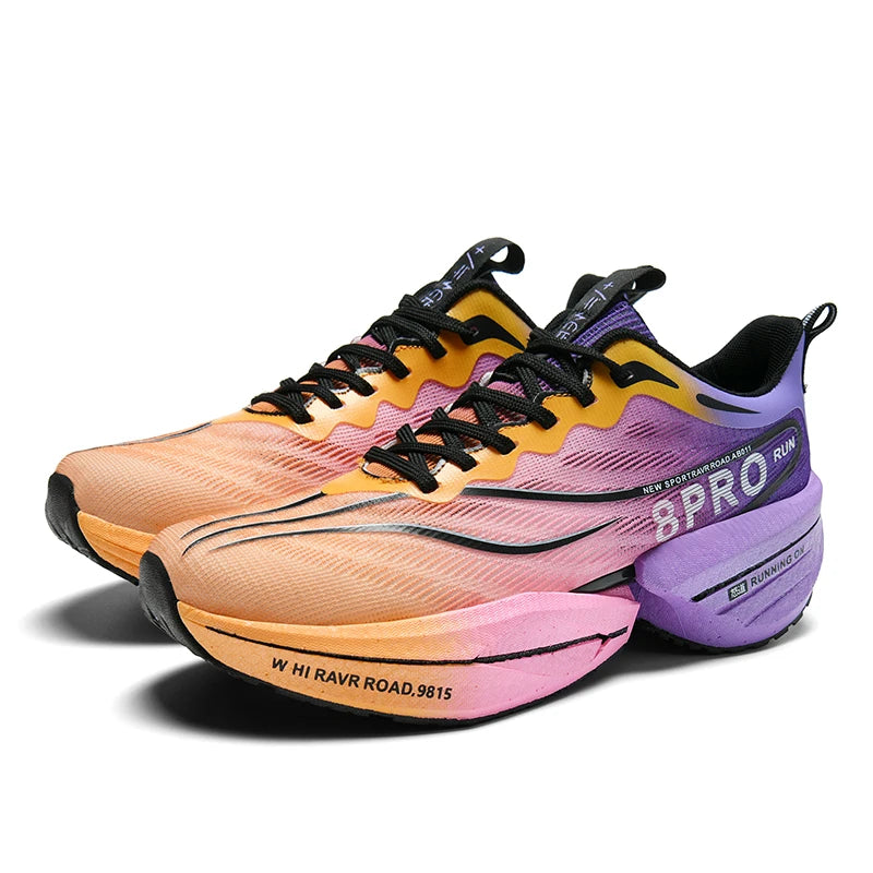 Men’s Carbon Plate Running Sneakers – Lightweight Mesh, Non‑Slip, Outdoor