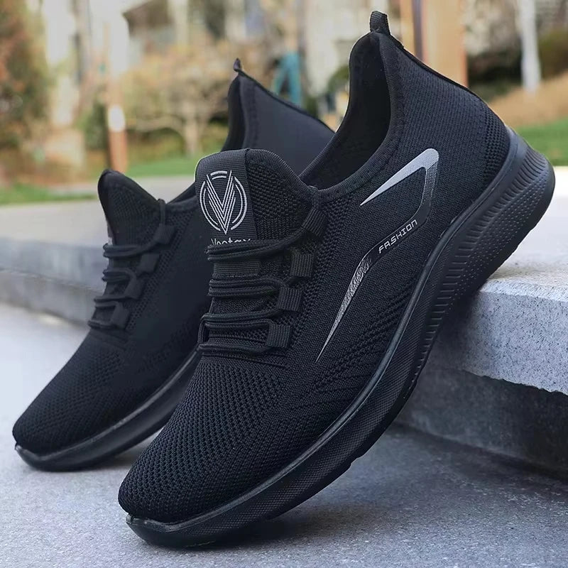 Men’s Breathable Mesh Casual Sneakers – Non-Slip Summer Shoes