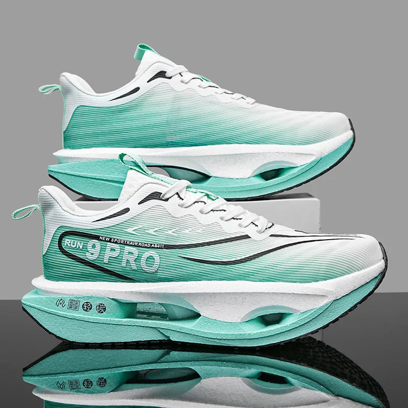 Men’s Carbon Plate Running Sneakers – Lightweight Mesh, Non‑Slip, Outdoor