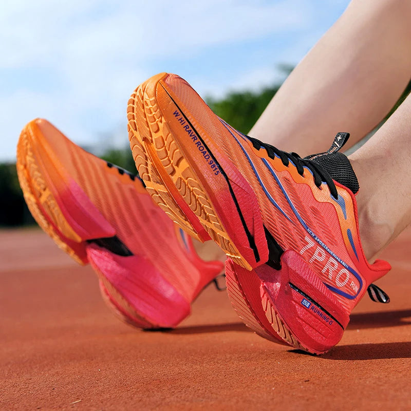 Men’s Carbon Plate Running Sneakers – Lightweight Mesh, Non‑Slip, Outdoor