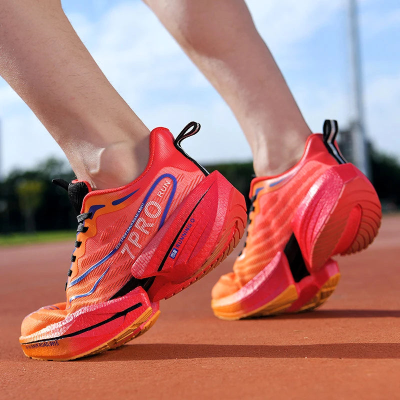 Men’s Carbon Plate Running Sneakers – Lightweight Mesh, Non‑Slip, Outdoor