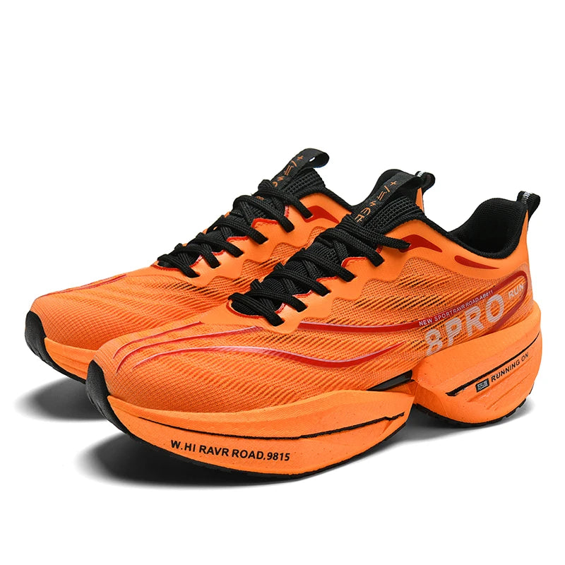 Men’s Carbon Plate Running Sneakers – Lightweight Mesh, Non‑Slip, Outdoor