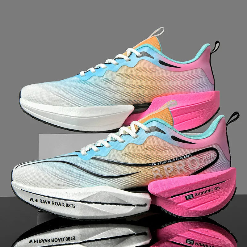 Men’s Carbon Plate Running Sneakers – Lightweight Mesh, Non‑Slip, Outdoor