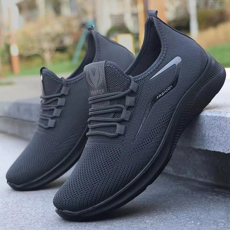 Men’s Breathable Mesh Casual Sneakers – Non-Slip Summer Shoes